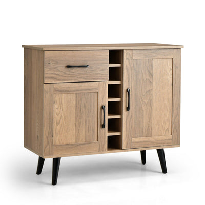 Modern Wine Bar Buffet Cabinet with 6-Bottle Wine Rack