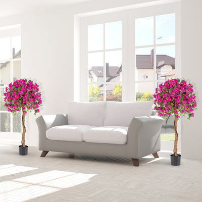 4.5 Feet Artificial Azalea Tree with Cement Pot