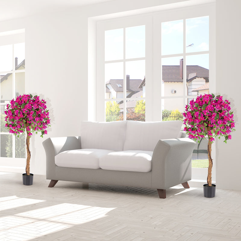 4.5 Feet Artificial Azalea Tree with Cement Pot