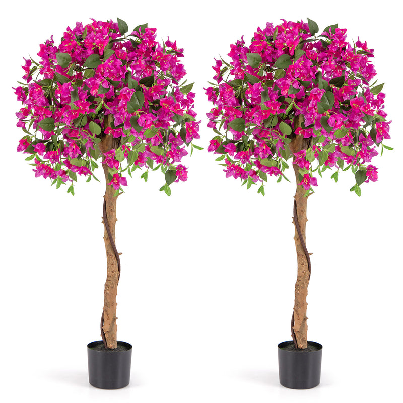 4.5 Feet Artificial Azalea Tree with Cement Pot