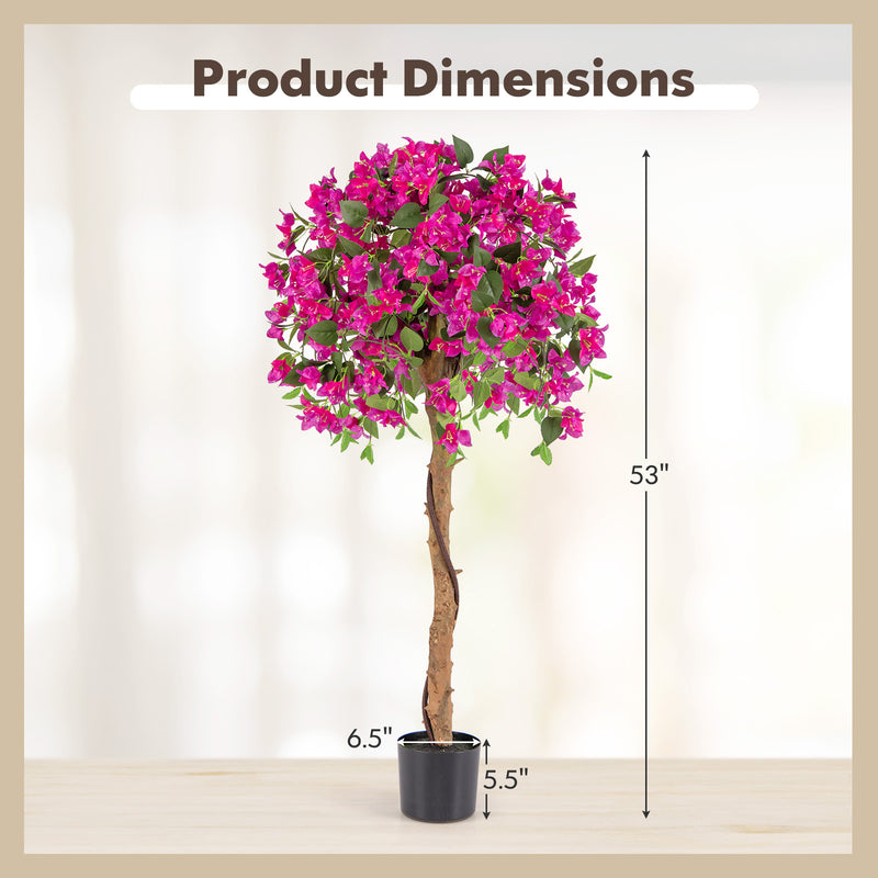 4.5 Feet Artificial Azalea Tree with Cement Pot