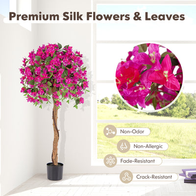 4.5 Feet Artificial Azalea Tree with Cement Pot