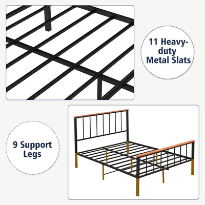 Full/Queen Bed Frame with Headboard and Footboard-Full Size