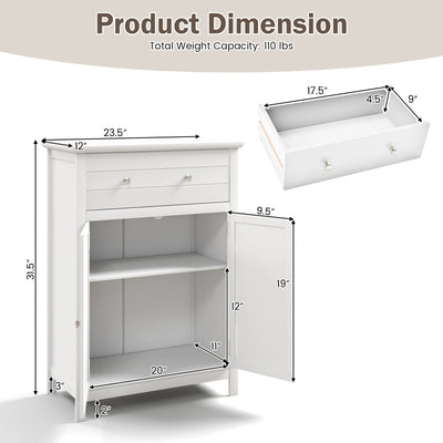 Free Standing Bathroom Storage Cabinet with Large Drawer