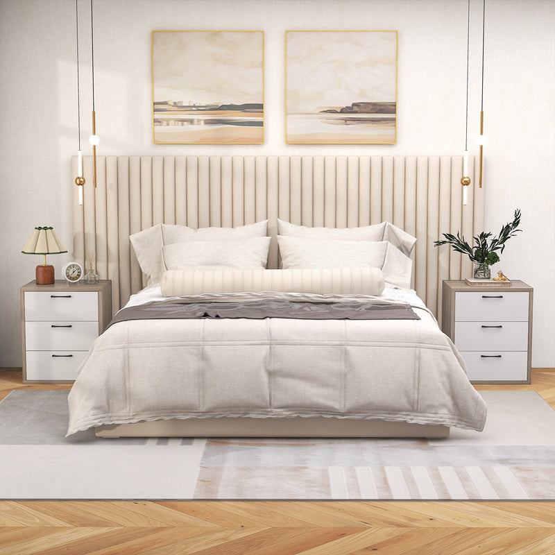 3 Slide-out Drawers Modern Dresser with Wide Storage Space