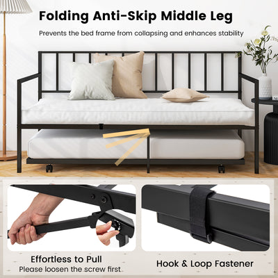 Twin Size Daybed and Trundle Frame Set Trundle Bedframe
