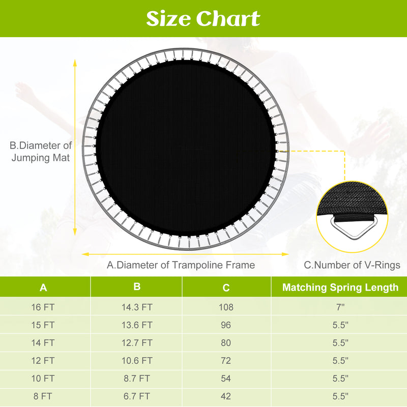 *High-Elastic PP Replacement Jumping Mat - 15 ft