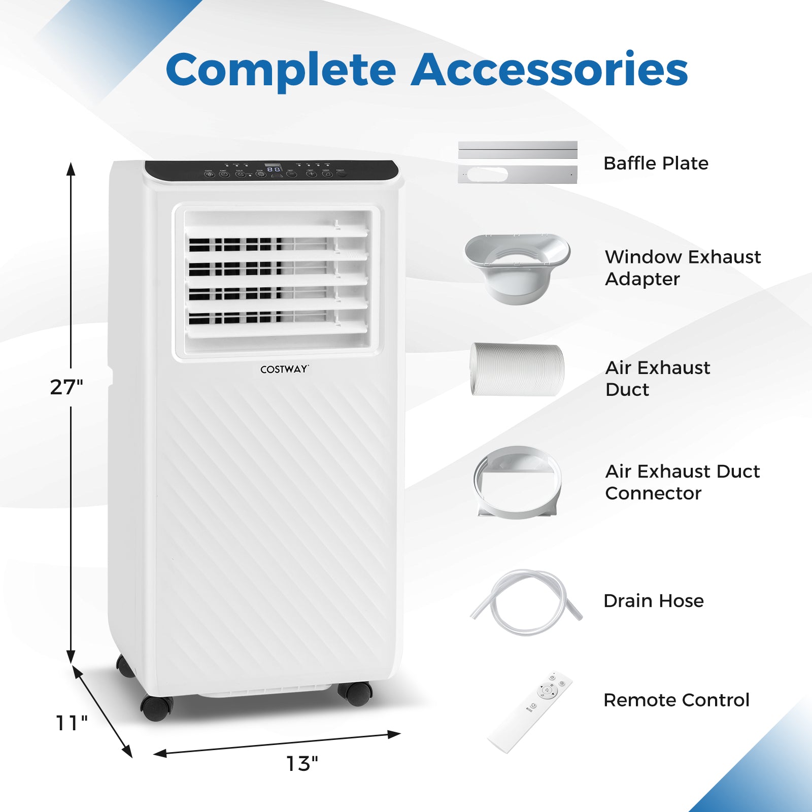 8000 BTU Portable Air Conditioner 3 in 1 Floor AC Unit with Fan and De