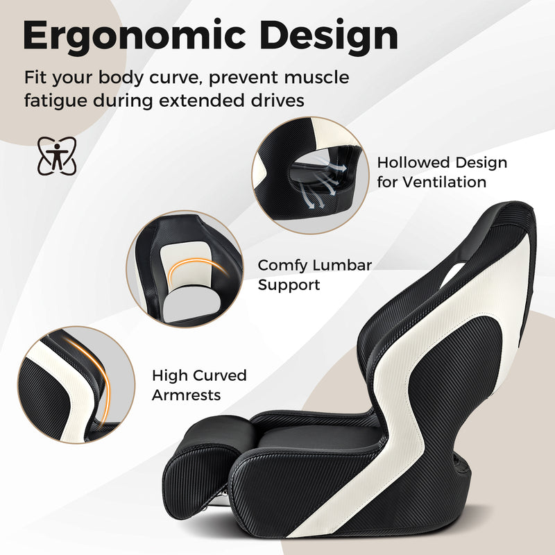 *Captain Bucket Seat with Waterproof PVC Leather for Sightseeing Boat - Black