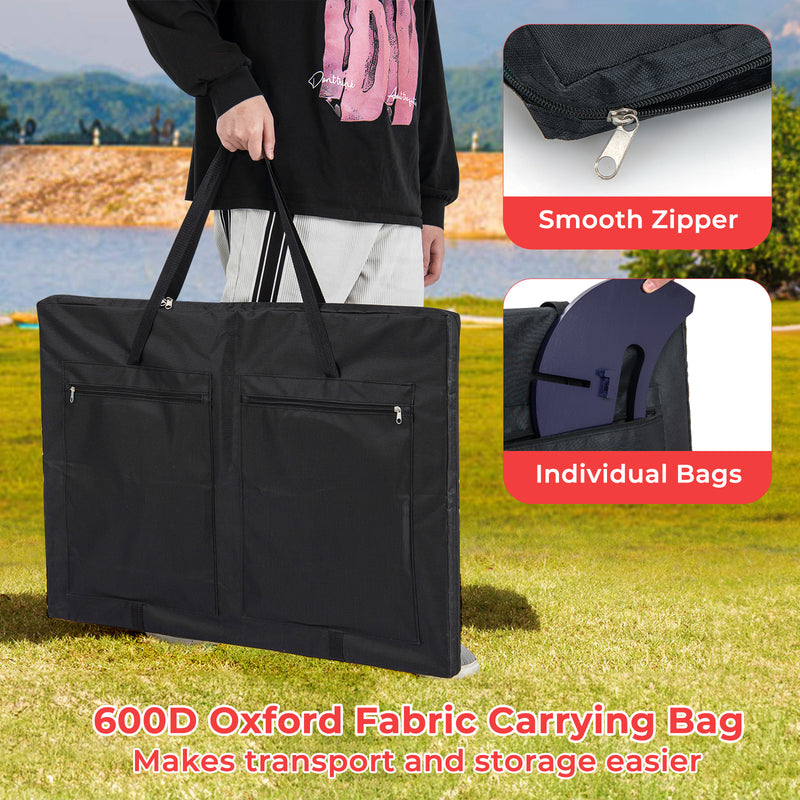 *Wooden 4-in-a-row Game Set with 42 PCS Chips and 600D Oxford Fabric Carrying Bag - Red