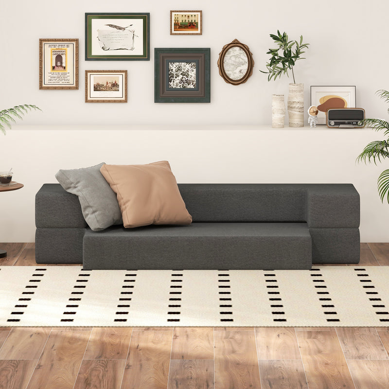 8 Inch Convertible Folding Sofa Bed with Washable Cover-Twin Size