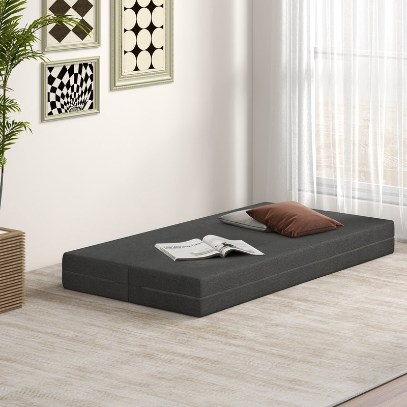 8 Inch Convertible Folding Sofa Bed with Washable Cover-Twin Size
