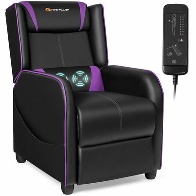 Home Massage Gaming Recliner Chair - Purple