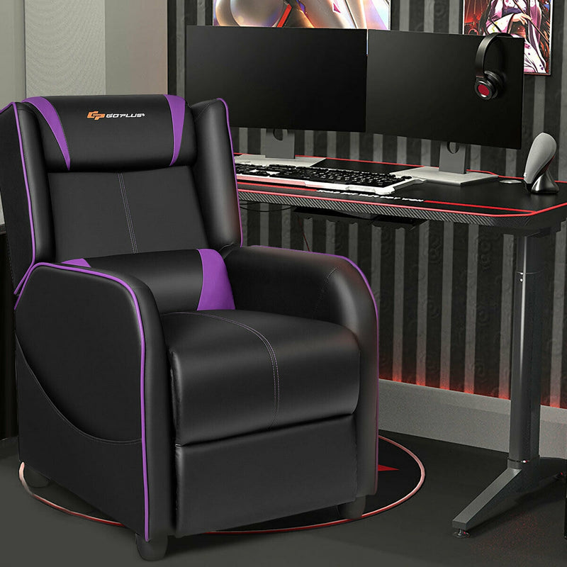 Home Massage Gaming Recliner Chair - Purple
