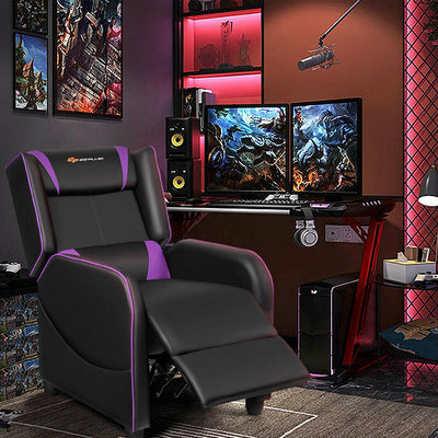 Home Massage Gaming Recliner Chair - Purple