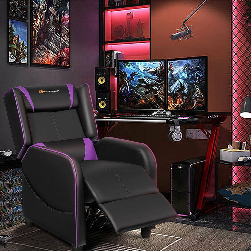 Home Massage Gaming Recliner Chair - Purple