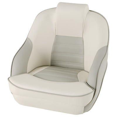 *Captain Bucket Seat with Waterproof PVC Leather for Boat Sightseeing - White