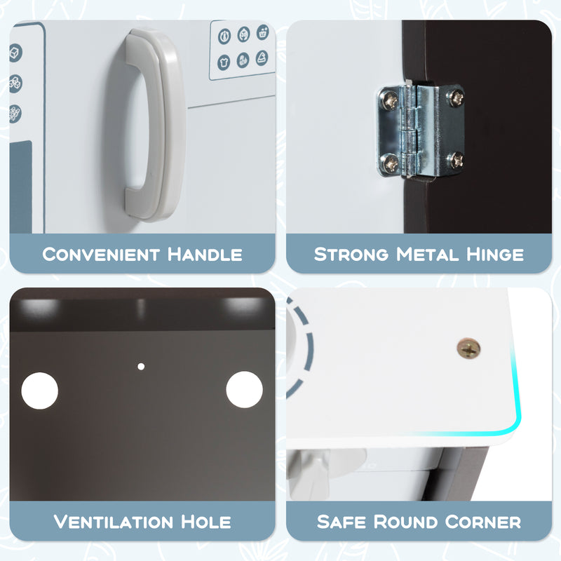 Kids Pretend Play Kitchen Cooking Set with Simulated Sound