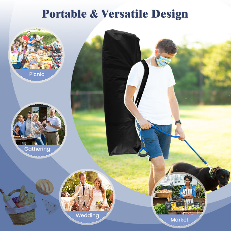 10 x 20 FT Pop-up Canopy Tent with Carrying Bag-Blue