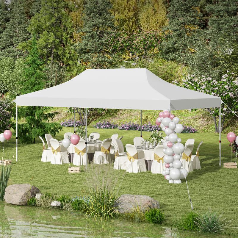 10 x 20 FT Pop-up Canopy Tent with Carrying Bag-White