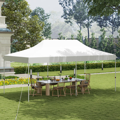 10 x 20 FT Pop-up Canopy Tent with Carrying Bag-White