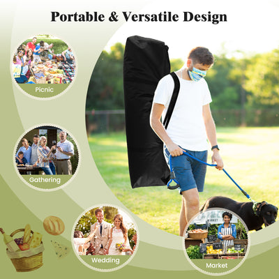 10 x 20 FT Pop-up Canopy Tent with Carrying Bag-White
