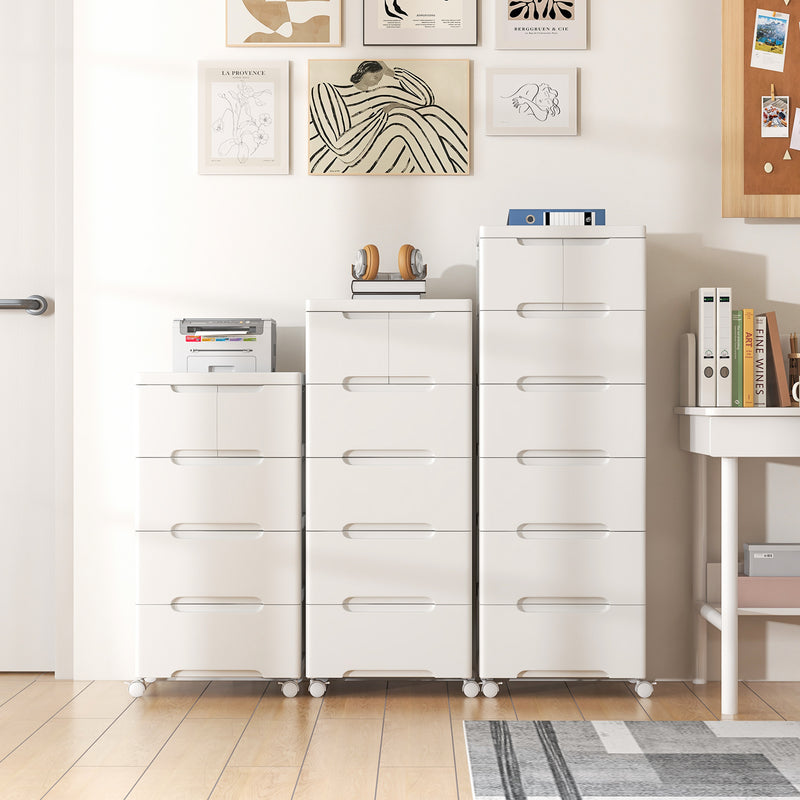 *Rolling Storage Cabinet with Universal Wheels and 5/6/7 Drawers - 6-Drawer