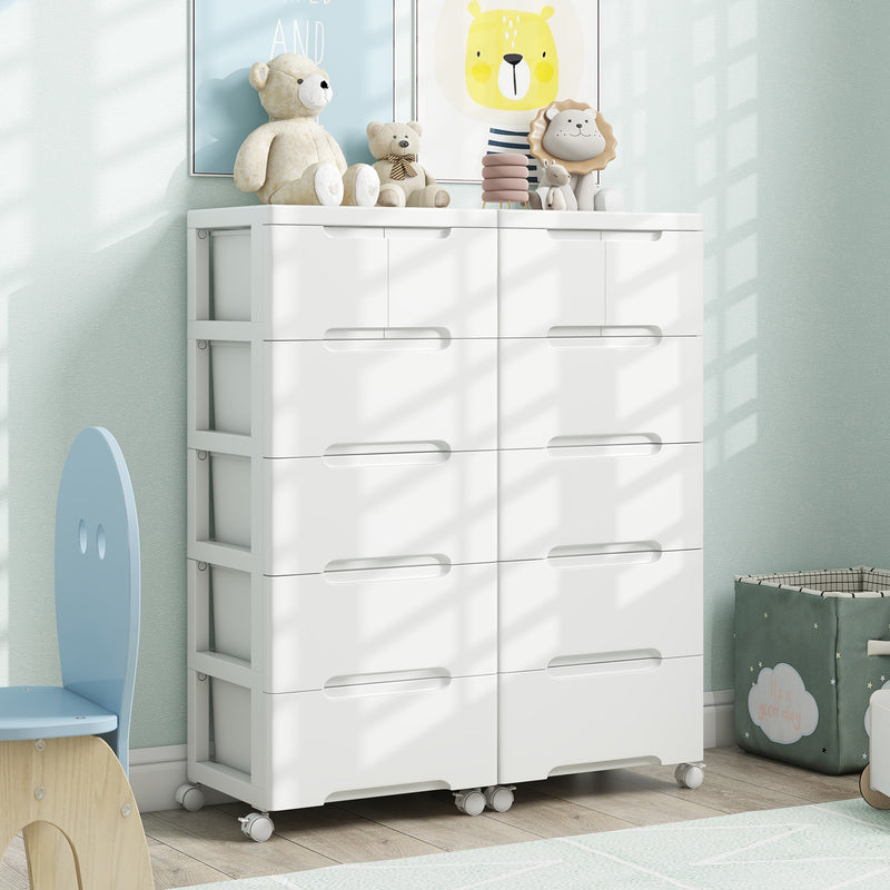 *Rolling Storage Cabinet with Universal Wheels and 5/6/7 Drawers - 6-Drawer