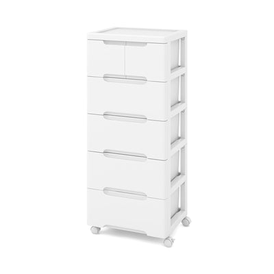 *Rolling Storage Cabinet with Universal Wheels and 5/6/7 Drawers - 6-Drawer
