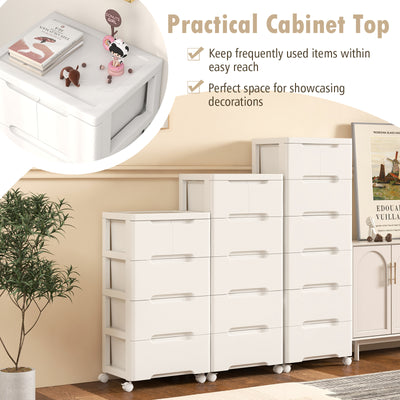 *Rolling Storage Cabinet with Universal Wheels and 5/6/7 Drawers - 6-Drawer