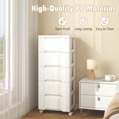 *Rolling Storage Cabinet with Universal Wheels and 5/6/7 Drawers - 6-Drawer