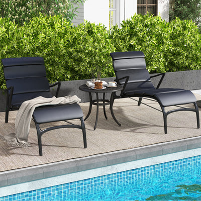 *24 Inch Patio Side Table with Adjustable Footpads for Poolside Backyard Balcony - Rustic Brown