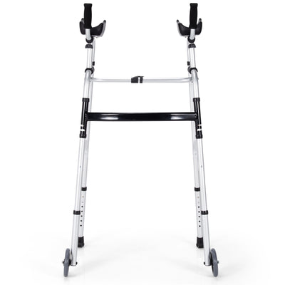 *Foldable Lightweight Aluminum Alloy Rehabilitation Walker - Silver