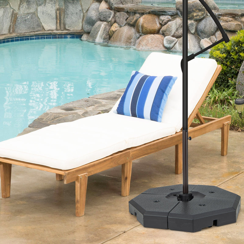 4 Pieces Patio Cantilever Offset Umbrella Weights Base Plate Set