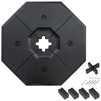 4 Pieces Patio Cantilever Offset Umbrella Weights Base Plate Set