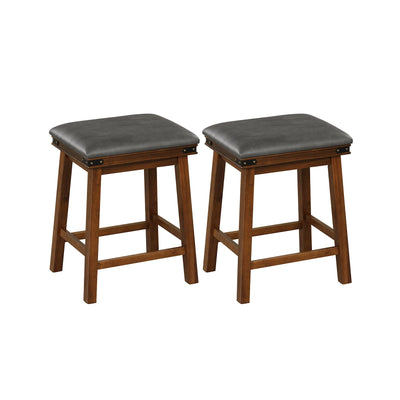 Set of 2 24/30 Inch Dining Bar Stool with Rubber Wood-24 inches