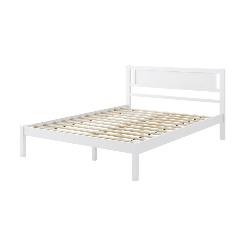 *Twin/Full/Queen Size Wood Bed Frame with Headboard and Wooden Slats Support - Queen