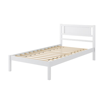 *Twin/Full/Queen Size Wood Bed Frame with Headboard and Wooden Slats Support - Twin