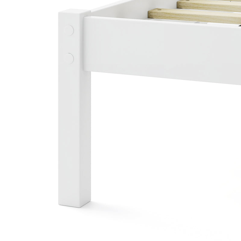 *Twin/Full/Queen Size Wood Bed Frame with Headboard and Wooden Slats Support - Twin