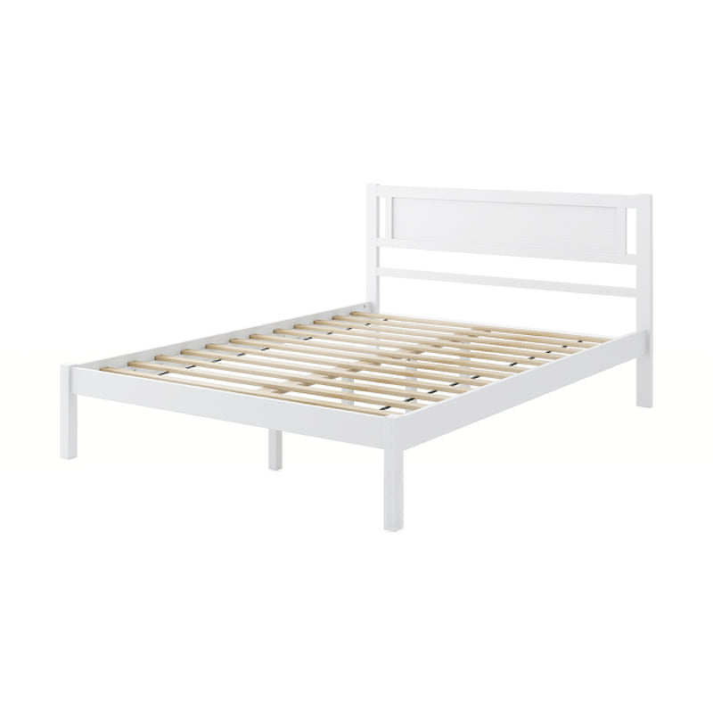 *Twin/Full/Queen Size Wood Bed Frame with Headboard and Wooden Slats Support - Full