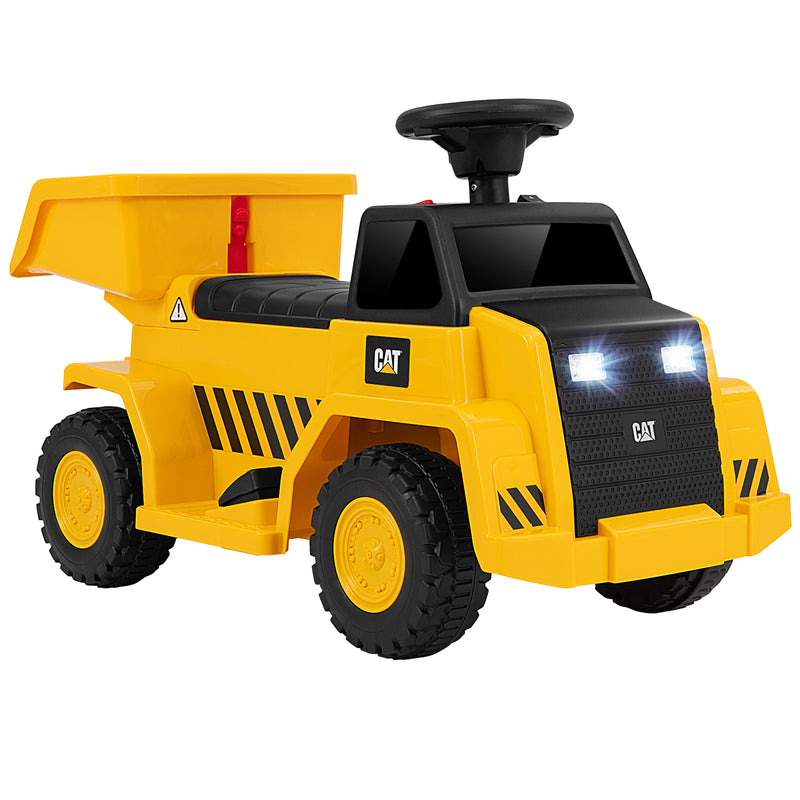 6V Electric Licensed Caterpillar Construction Vehicle with One-Button Start-Yellow