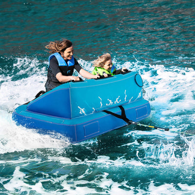 *2 Person Water Sport Inflatable Towable Tubes for Boating - Blue