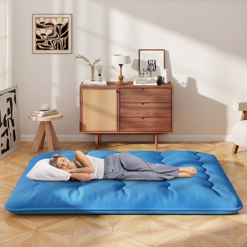 Foldable Futon Mattress with Washable Cover and Carry Bag for Camping