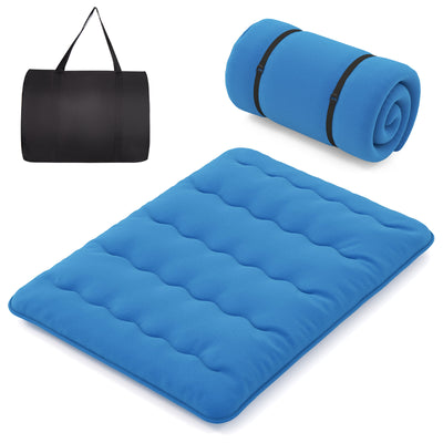 *Futon Mattress with Washable Cover and Carry Bag - Blue - Queen Size