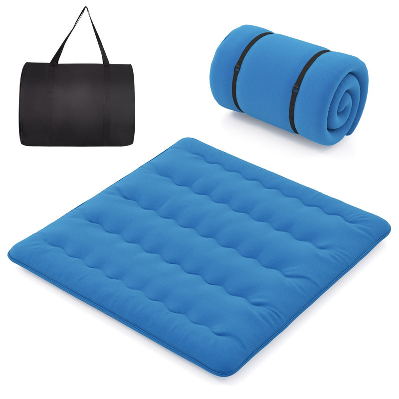 *Futon Mattress with Washable Cover and Carry Bag - Blue - King Size