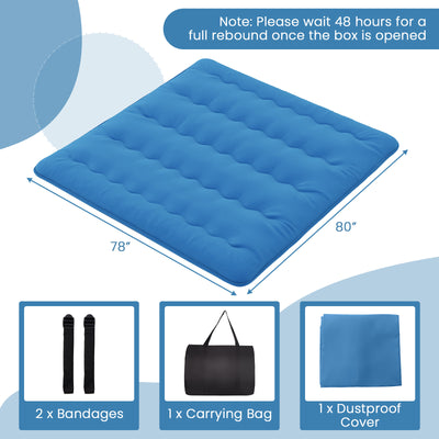 *Futon Mattress with Washable Cover and Carry Bag - Blue - King Size
