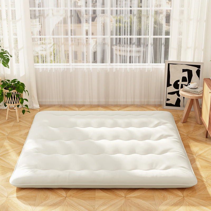 Queen/King/Twin/Full Futon Mattress Floor Sleeping Pad with Washable C