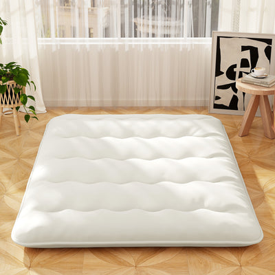 *Futon Mattress with Washable Cover and Carry Bag - Beige - Queen Size