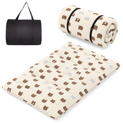 *Futon Mattress with Washable Cover and Carry Bag - Multicolor - Full Size
