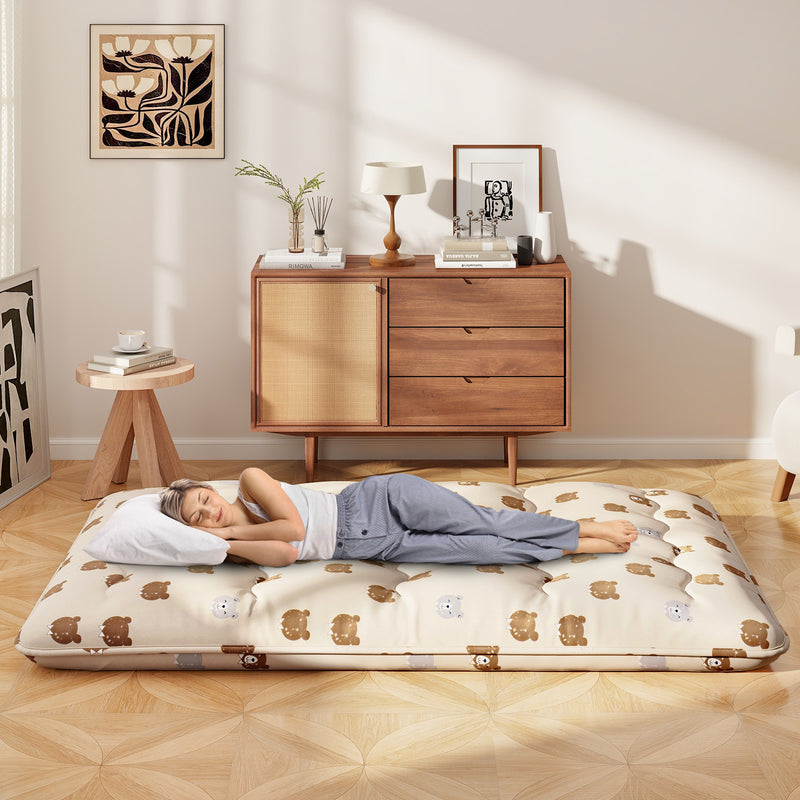 *Futon Mattress with Washable Cover and Carry Bag - Multicolor - Full Size